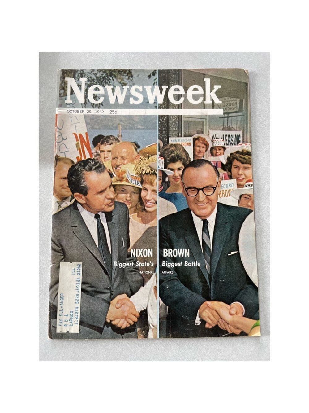 Newsweek Magazine October 29, 1962 Multi-color